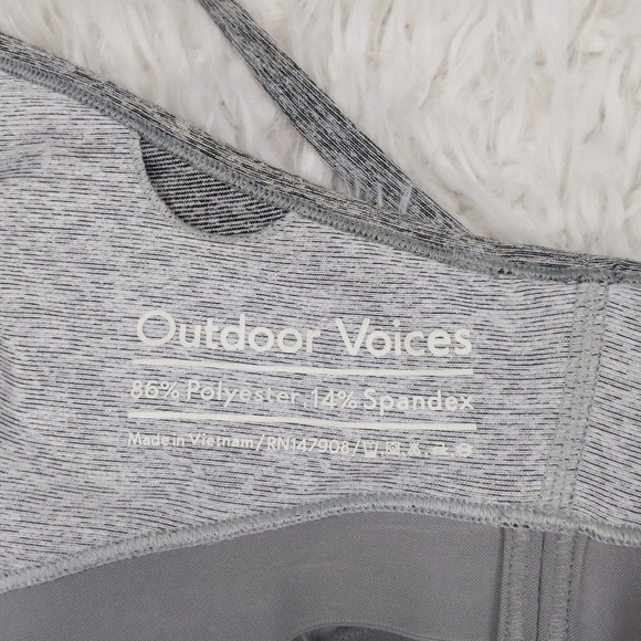 Outdoor Voices Steeplechase Bra Heathered Gray XS - Picture 4 of 8